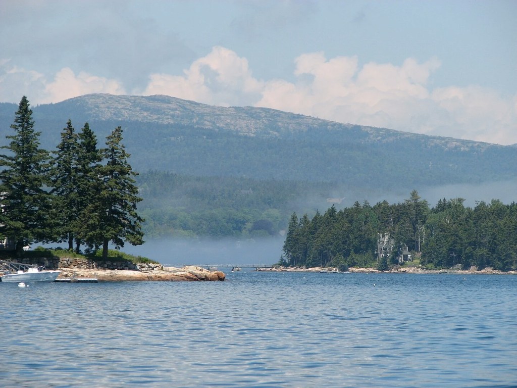 view of mount desert island coasts shoreline