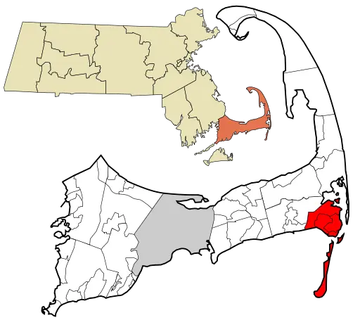 Barnstable County Massachusetts incorporated and unincorporated areas Chatham highlighted