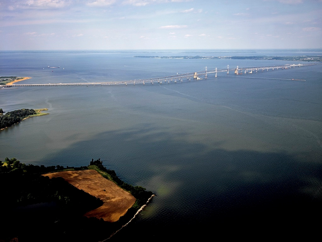 The Chesapeake Bay Bridge, connecting Maryland's capital with the state's Eastern Shore