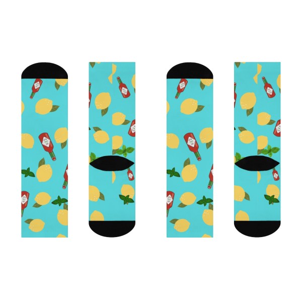 "Zesty Step" Fun Socks for Everyone - Lemon, Hot Sauce & Basil - Image 3