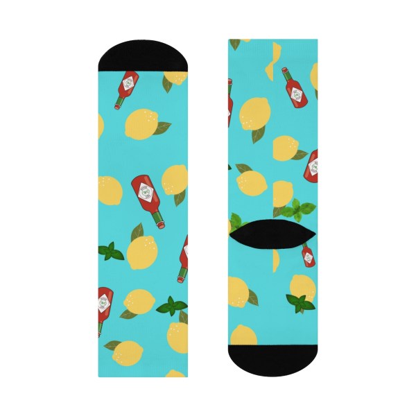 "Zesty Step" Fun Socks for Everyone - Lemon, Hot Sauce & Basil - Image 5
