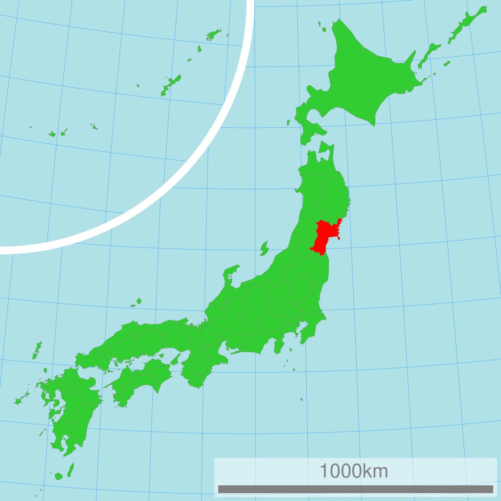 miyagi prefacture highlighted in re japan