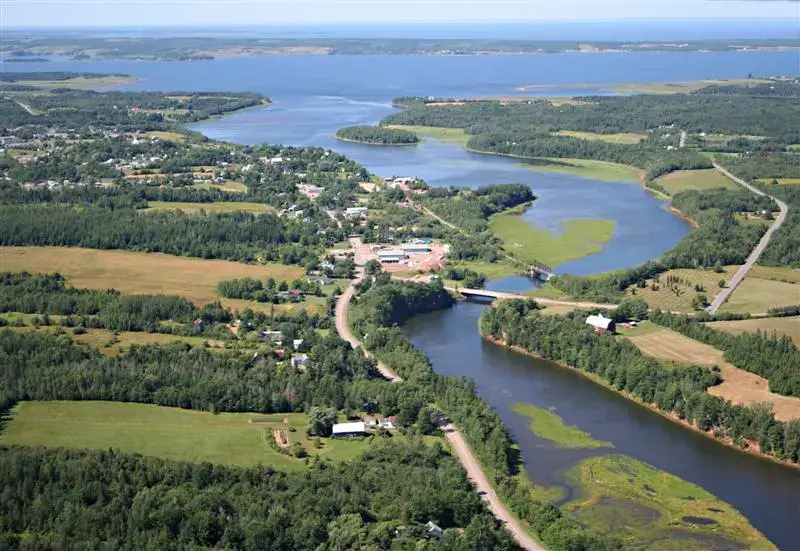 aerial view of tatamagouche bay