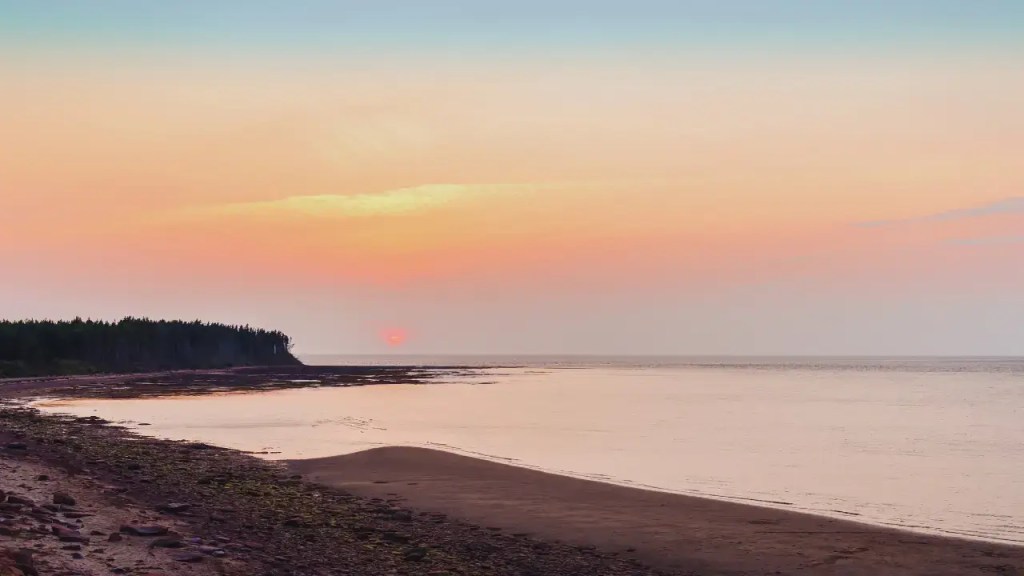 Northumberland strait at sunset