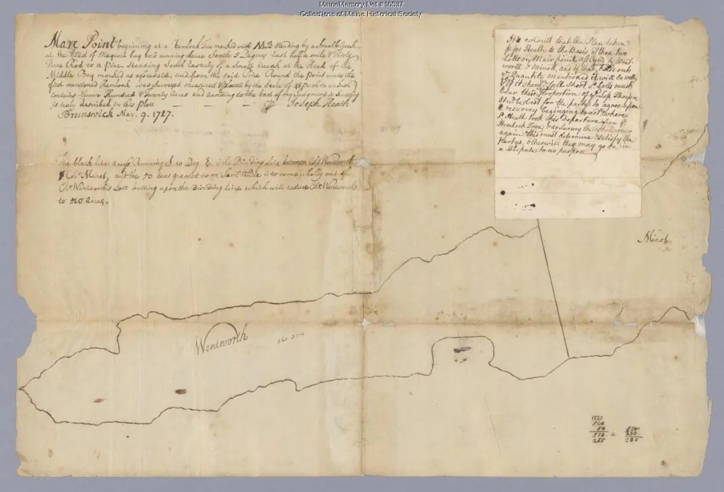 Mare Point, Brunswick, 1717