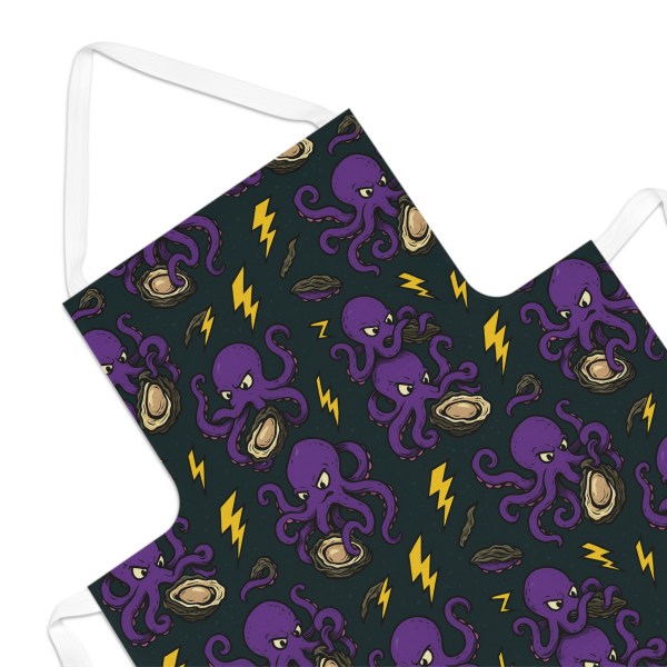 Kraken Shucker Chef Apron – Tattoo-Style Oyster Apron for Professional Kitchens — view 2