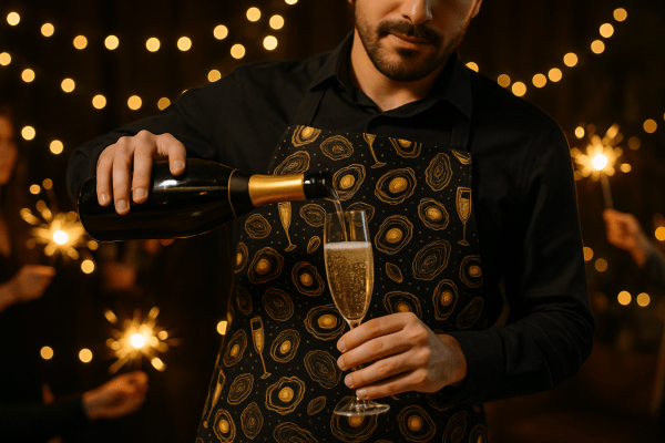 Oyster New Year Premium Twill Apron – Chef-Grade Oyster Apron with Elegant Design