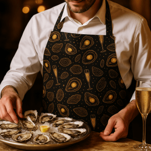 Oyster New Year Premium Twill Apron – Chef-Grade Oyster Apron with Elegant Design