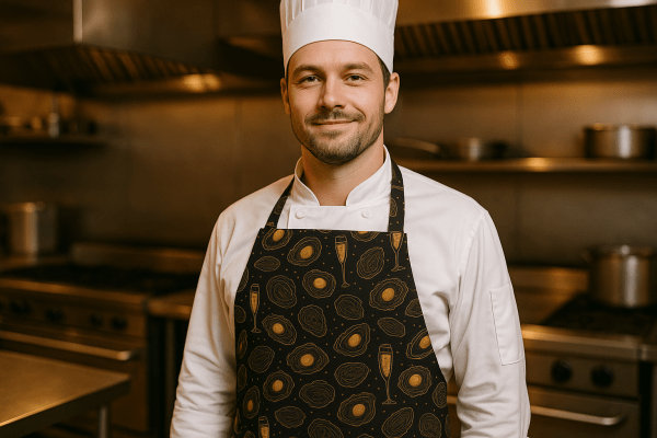 Oyster New Year Premium Twill Apron – Chef-Grade Oyster Apron with Elegant Design - Image 5