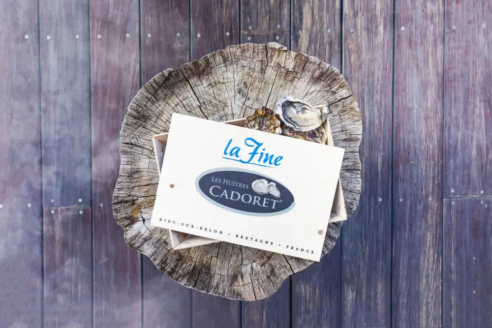 la fine de Bretagne oysters packaging