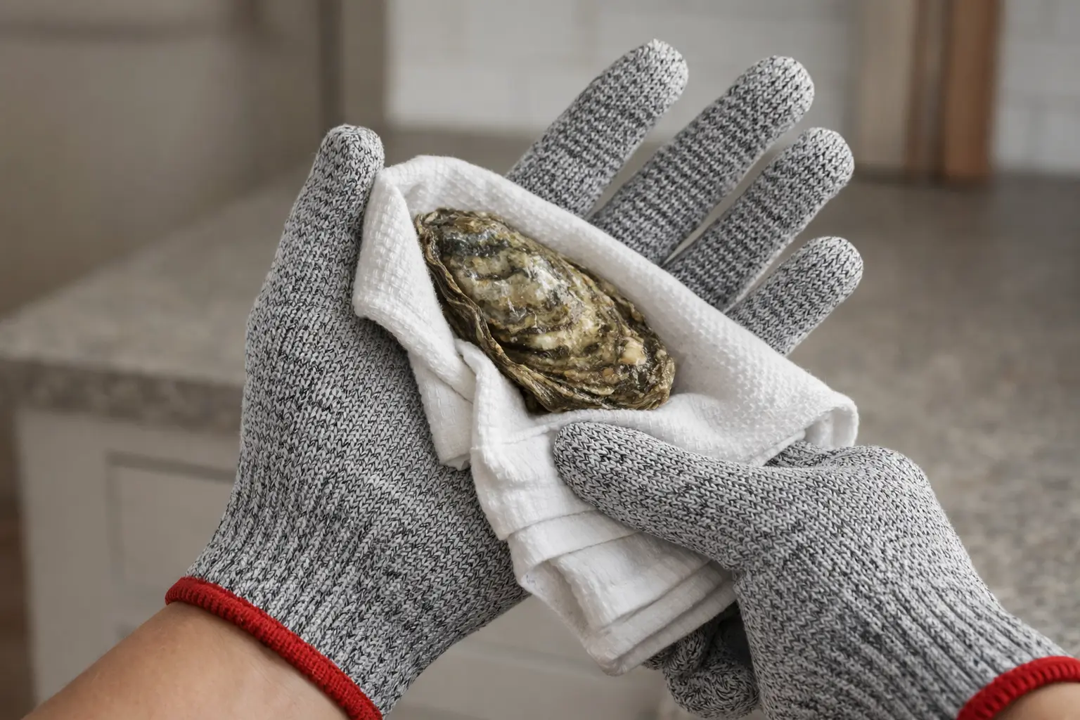 NoCry Premium cut resistant gloves Level 5 for oyster shucking safety