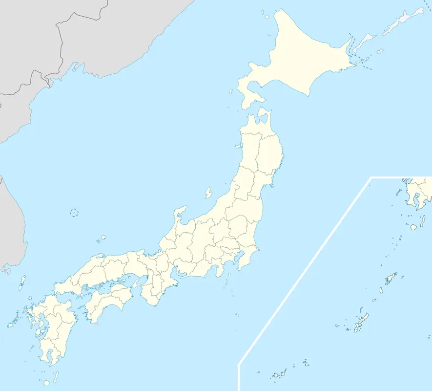 Map of Japan showing the main islands and the Ryukyu Islands inset.
